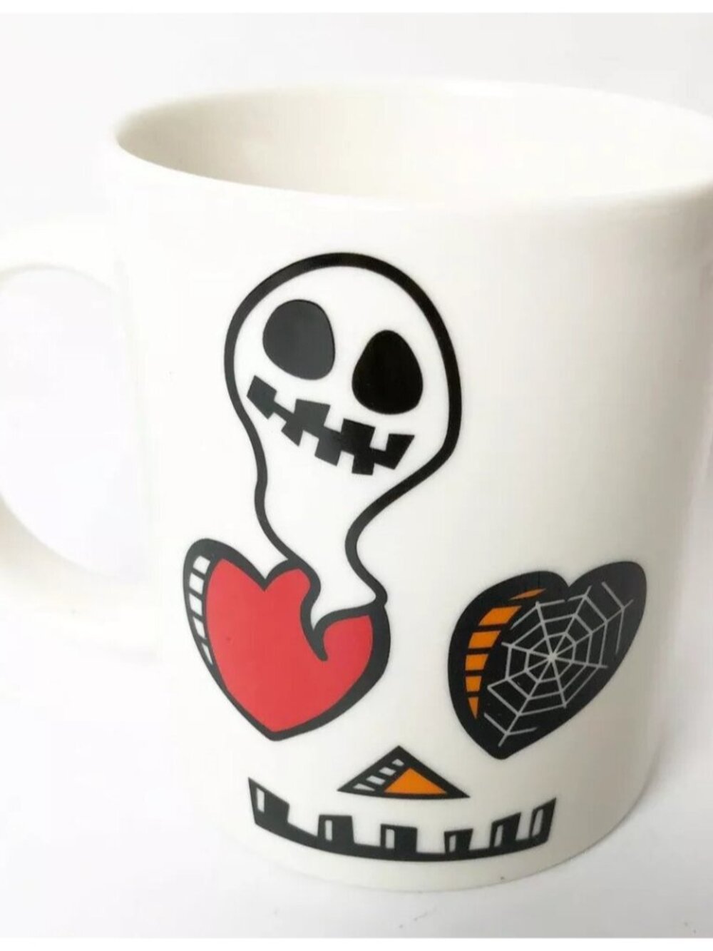 OLIVE YOUNG HALLOWEEN Korean Coffee Mug Cup Jack O Lantern Ghost EUC